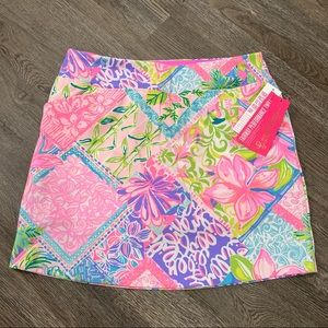 NWT Lilly Pulitzer Monica Skort in Block Party Print - size 12
